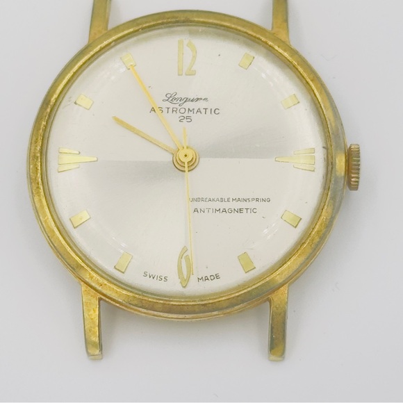 Vintage Rare Longune Astromatic 25 Men’s Gold Watch. Needs Watchband As is - Picture 2 of 3